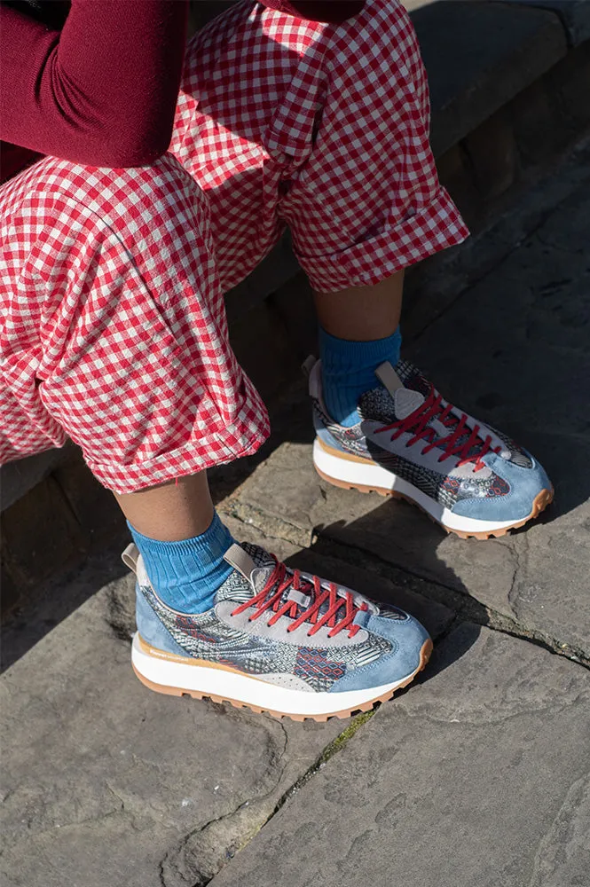 Flower Mountain Asuka Uni Patchwork White Trainers