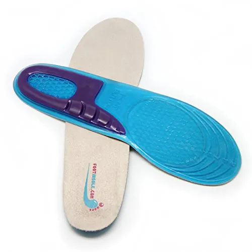 Foot Relief Soft Silicone Sports Gel Insoles, Insert Pad (M (6~9 US Women's))