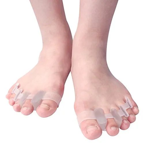 Gel Toe Separators for Men & Women - Silicone Toes Spacers Achilles Stretcher for Bunion Pain Relief Plantar Fasciitis Correction