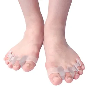 Gel Toe Separators for Men & Women - Silicone Toes Spacers Achilles Stretcher for Bunion Pain Relief Plantar Fasciitis Correction