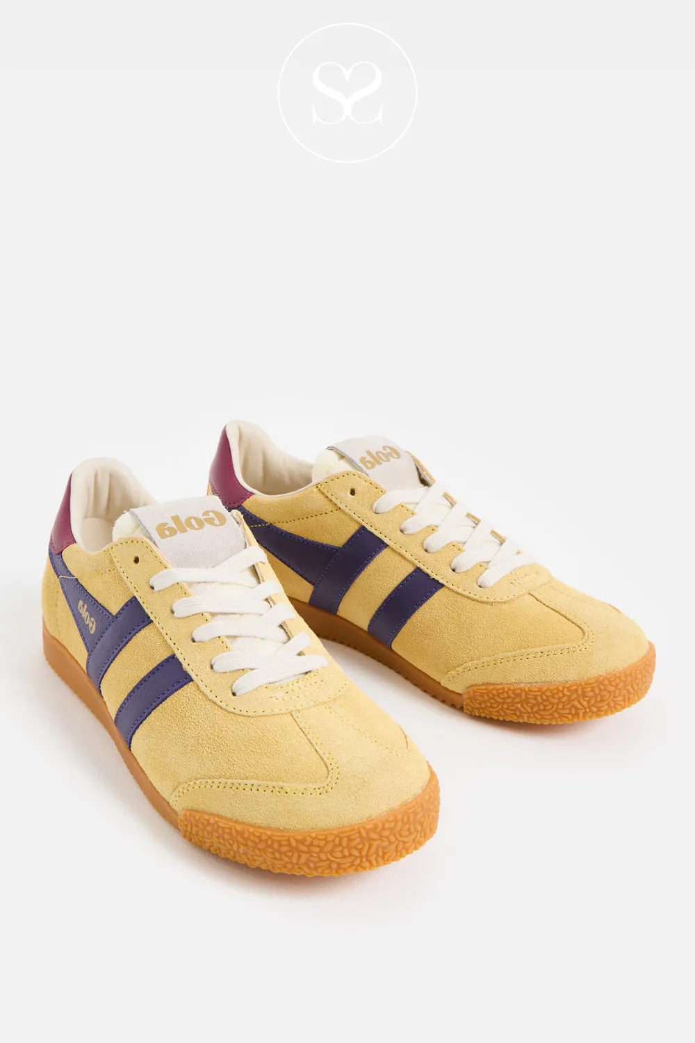 GOLA ELAN CLB538YV POLLEN YELLOW/PLUM/CERISE TRAINERS