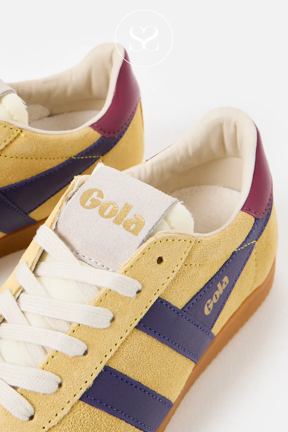 GOLA ELAN CLB538YV POLLEN YELLOW/PLUM/CERISE TRAINERS