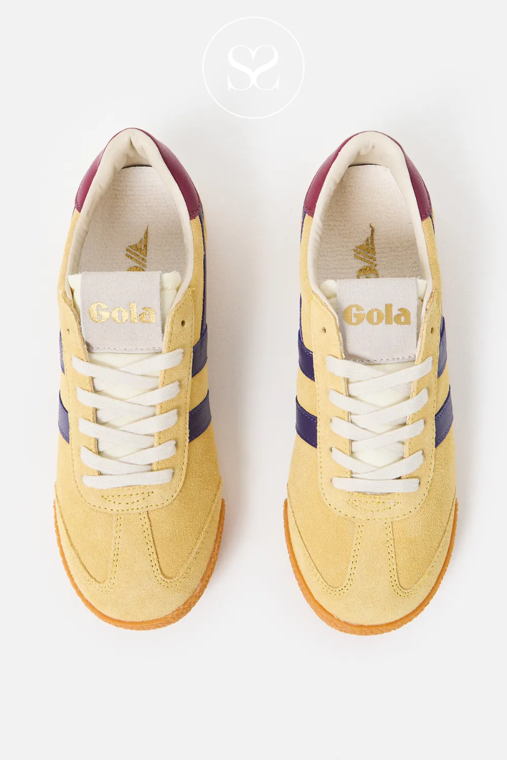 GOLA ELAN CLB538YV POLLEN YELLOW/PLUM/CERISE TRAINERS
