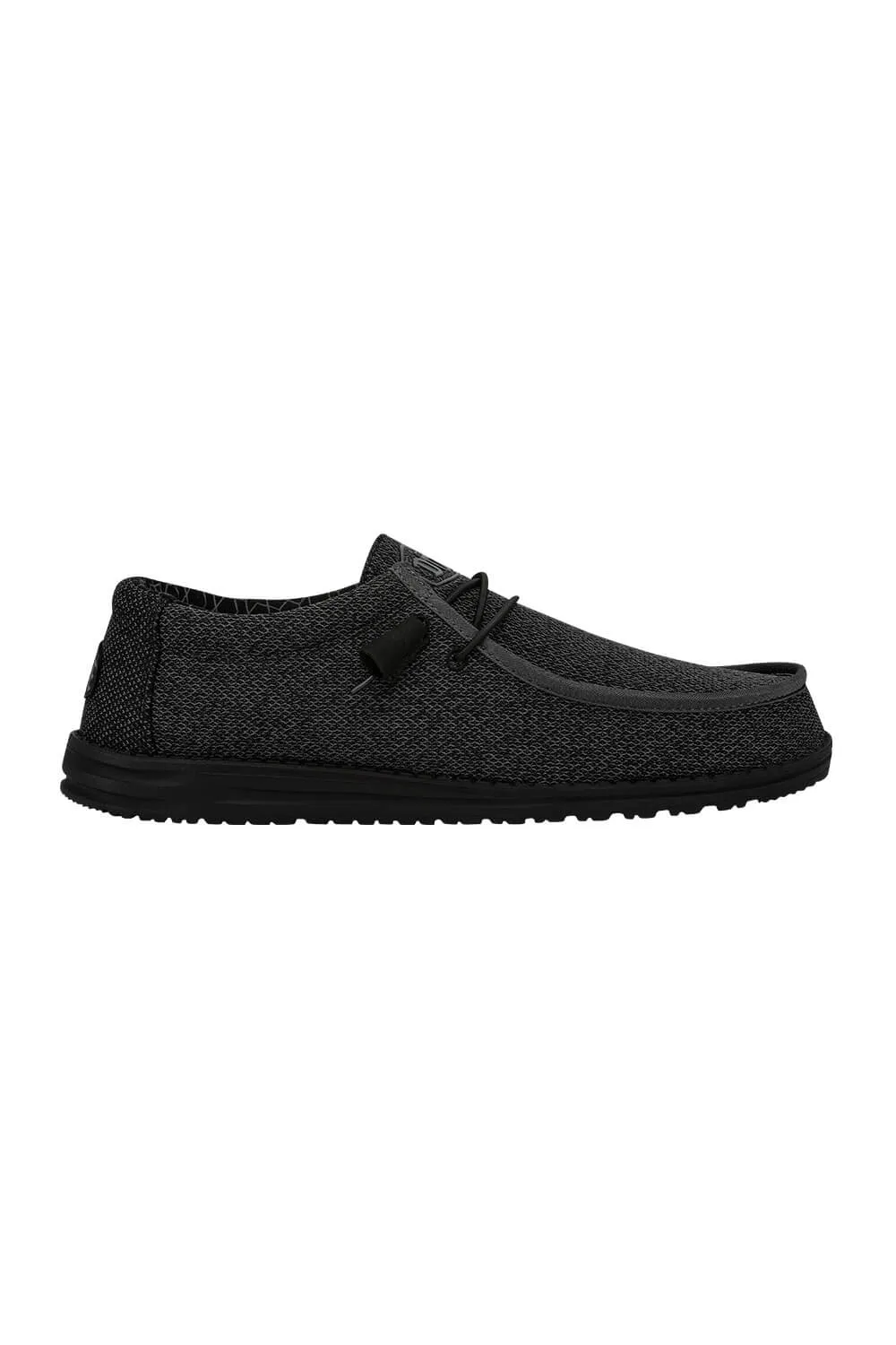 HEYDUDE Men’s Wally Sox Shoes in Micro Total Black | 40019-0XJ