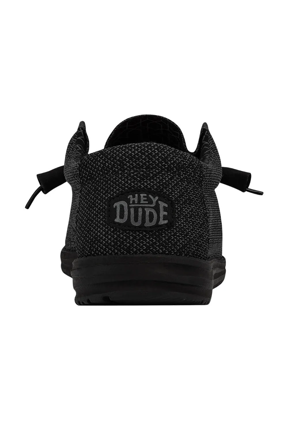 HEYDUDE Men’s Wally Sox Shoes in Micro Total Black | 40019-0XJ