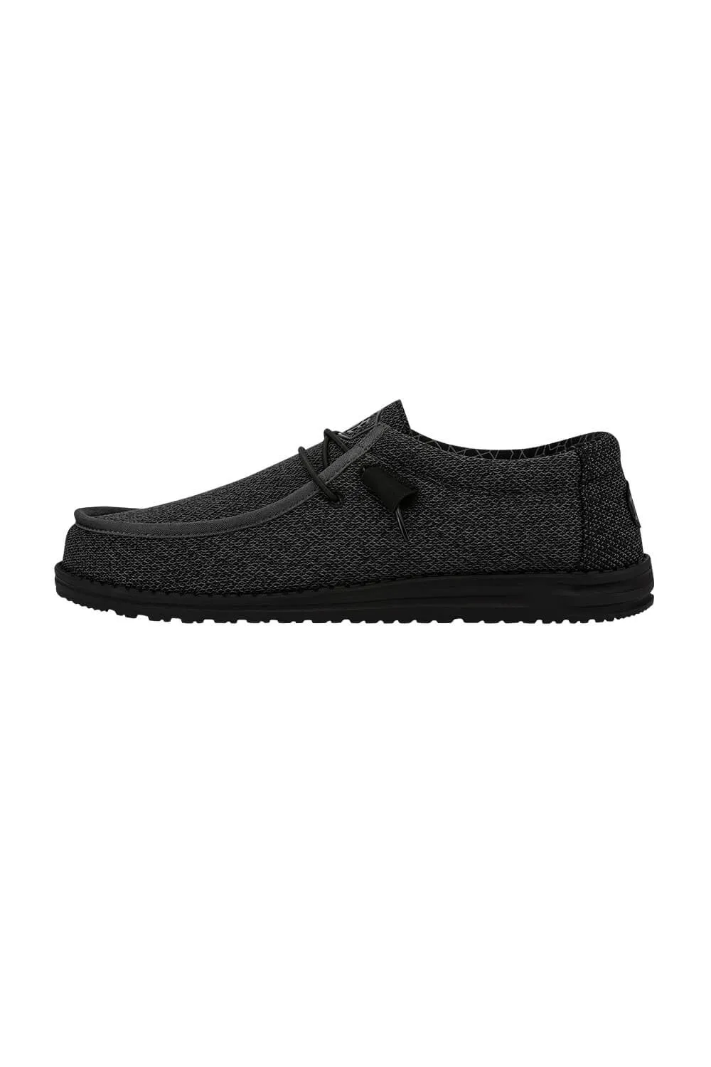 HEYDUDE Men’s Wally Sox Shoes in Micro Total Black | 40019-0XJ