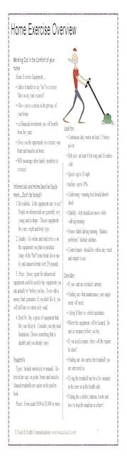 Home Exercise Color Handout Download