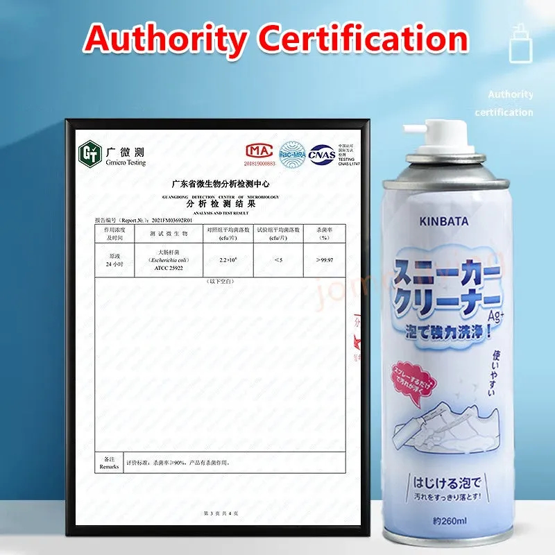 Japan Kinbata White Shoe Cleaner Sneaker Cleaning Agent Free-Wash Decontamination Foam