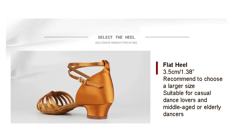 Latin Ballroom Dance Shoes Dance Sneakers for Salsa, Satin Open Toe, Tan Color with Cowhide Sole