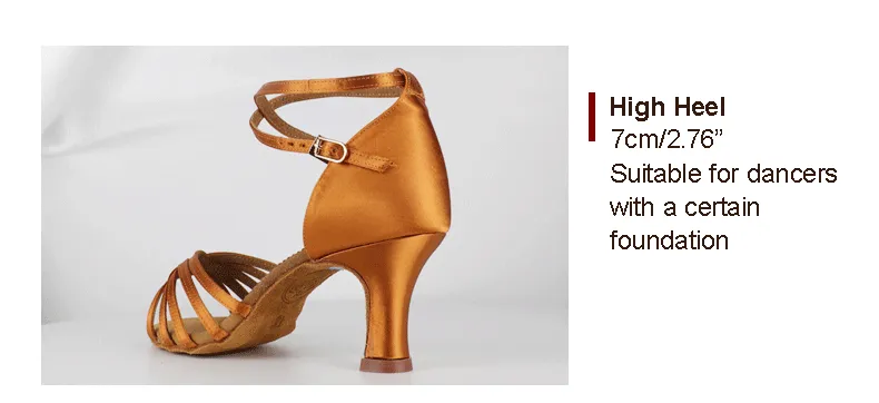 Latin Ballroom Dance Shoes Dance Sneakers for Salsa, Satin Open Toe, Tan Color with Cowhide Sole