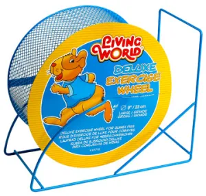 Living World Deluxe Exercise Wheel - Blue - 22.5 cm (9in)