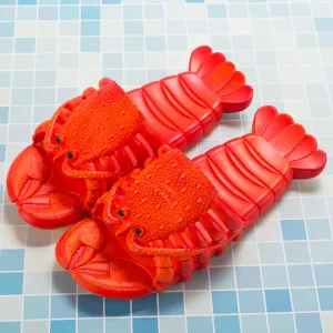 Lobster Slippers Unisex Men Funny Slides Animal Fishing Flops For Boys Summer Slippers Beach Shoes Man Mules