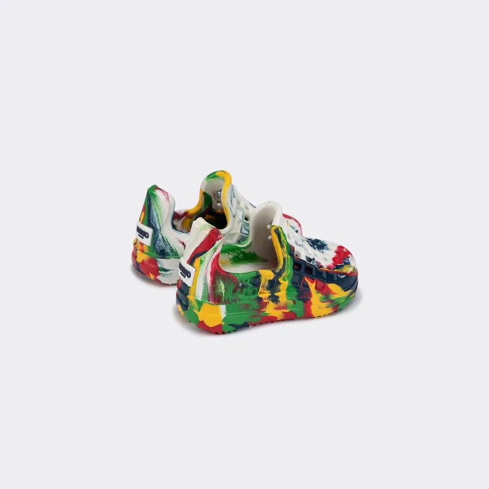 Lusso Cloud Scenario Kids Primary Swirl Waterproof Slip On Shoe