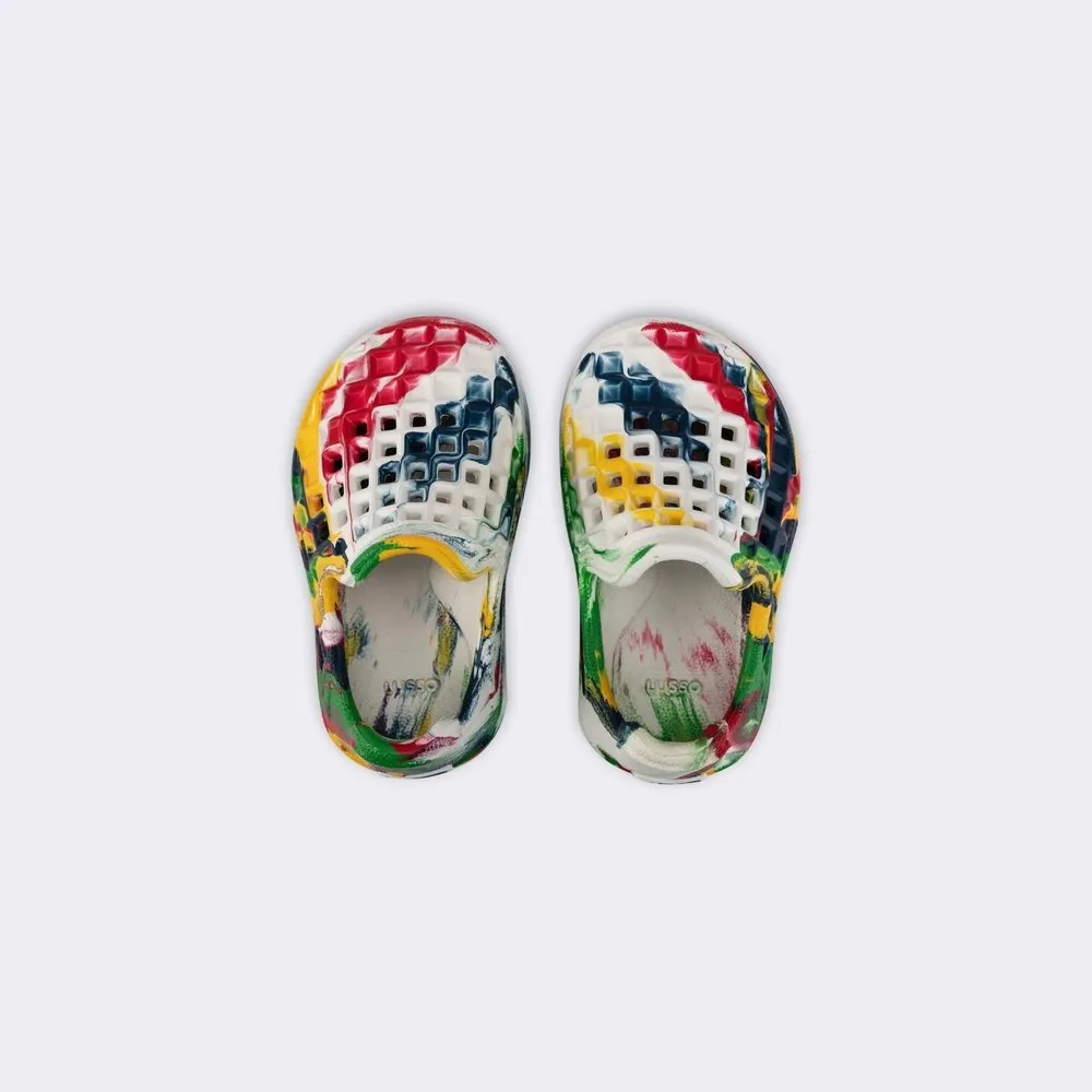 Lusso Cloud Scenario Kids Primary Swirl Waterproof Slip On Shoe
