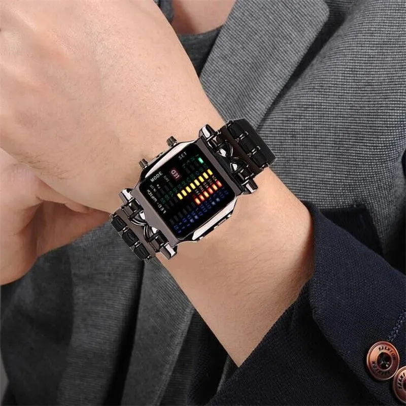 Luxury Men'S Watch LED Sports Date Digital Bracelet Waterproof Quartz Wristwatch