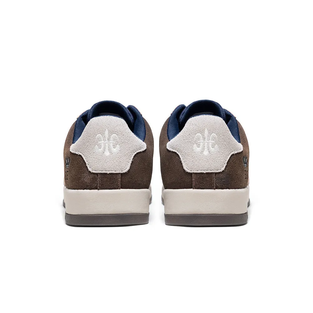 Men's Icon Ultra Lux Blue Brown Leather Sneakers 07443-577