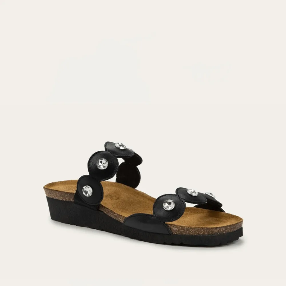 NAOT Hailey Sandal - Shiny Black Leather