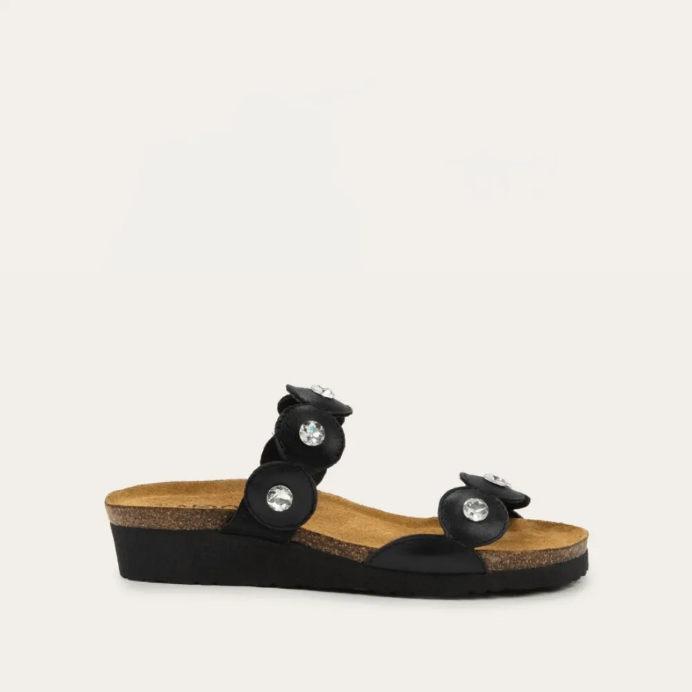 NAOT Hailey Sandal - Shiny Black Leather