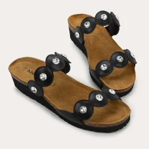 NAOT Hailey Sandal - Shiny Black Leather