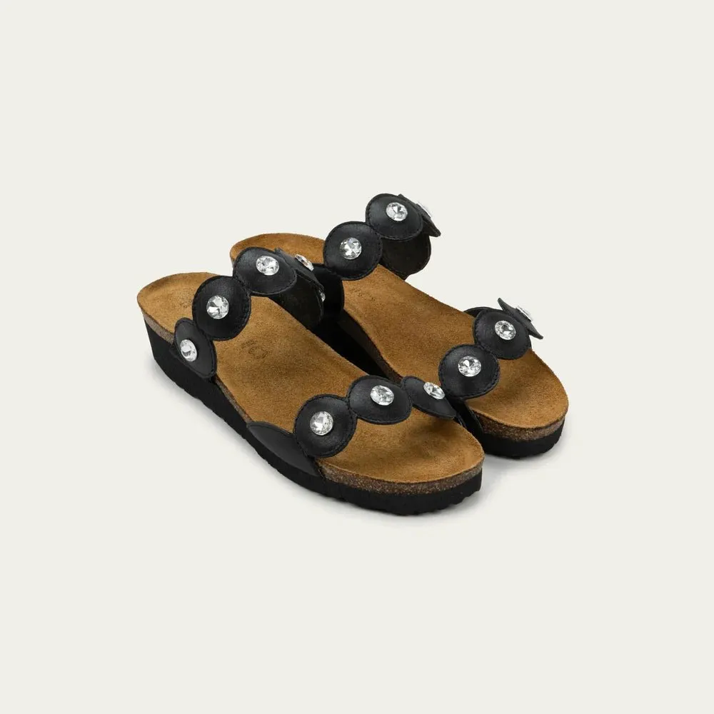 NAOT Hailey Sandal - Shiny Black Leather