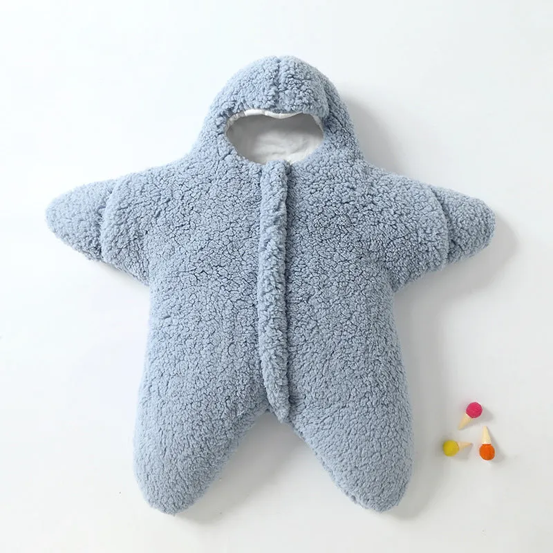 Newborn Cozy Baby Starfish Lamb Velvet Sleeping Bag | Brodtica.com