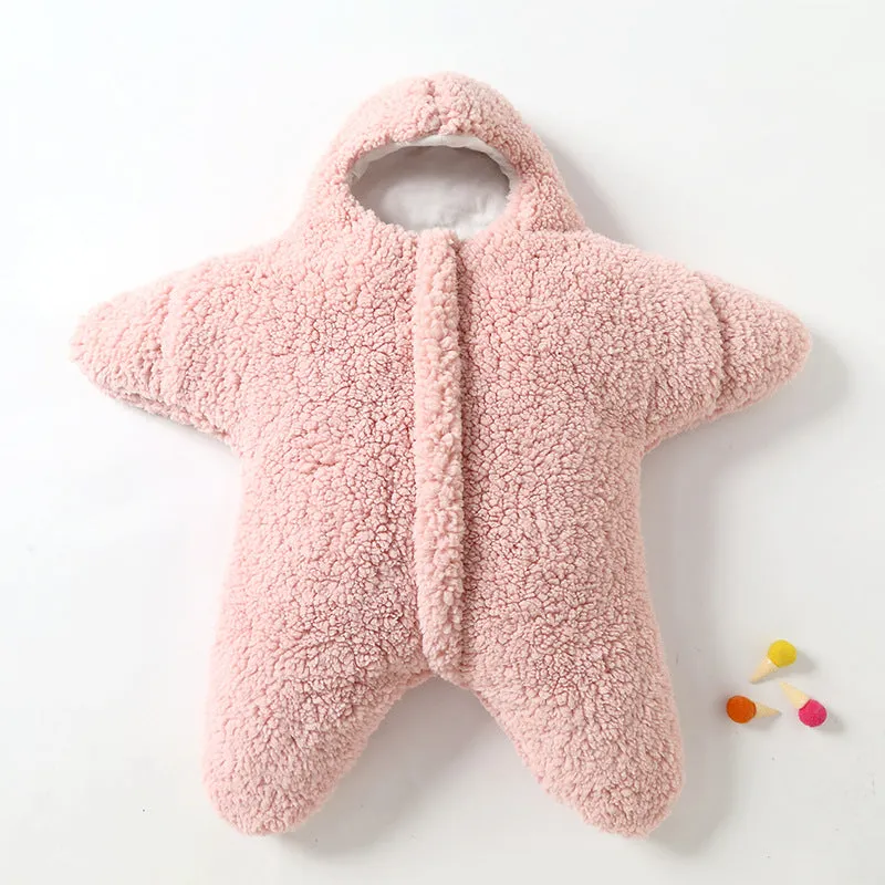 Newborn Cozy Baby Starfish Lamb Velvet Sleeping Bag | Brodtica.com