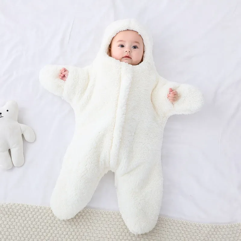 Newborn Cozy Baby Starfish Lamb Velvet Sleeping Bag | Brodtica.com