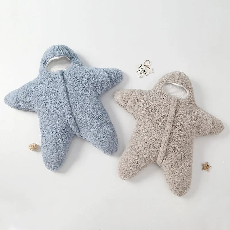 Newborn Cozy Baby Starfish Lamb Velvet Sleeping Bag | Brodtica.com