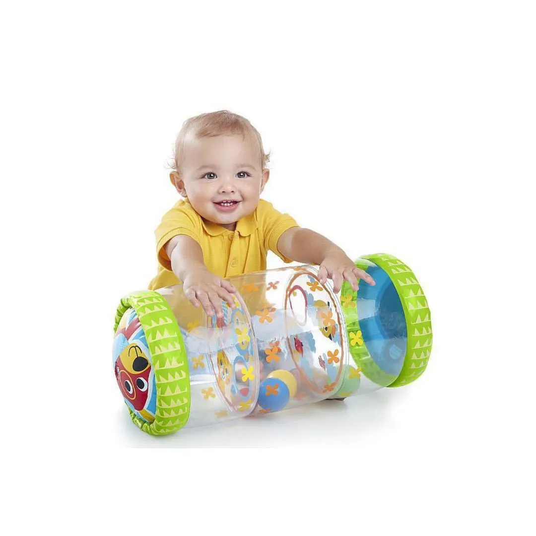 Practice Inflatable Baby Crawling Roller Walker Tummy Time For 6-12 Months Baby, Bell Toys Activity