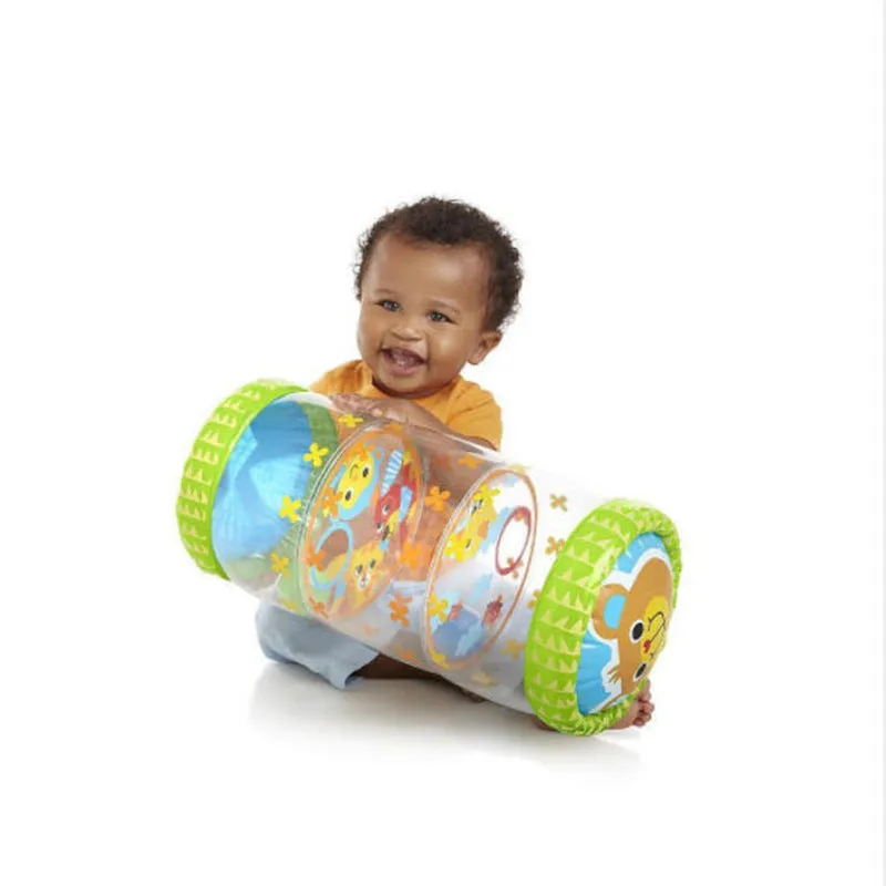 Practice Inflatable Baby Crawling Roller Walker Tummy Time For 6-12 Months Baby, Bell Toys Activity
