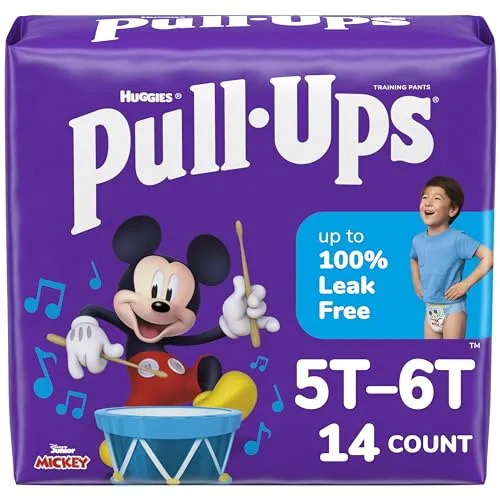 Pull-Ups Boys' Potty Training Pants, 5T-6T (46  lbs), 14 Count