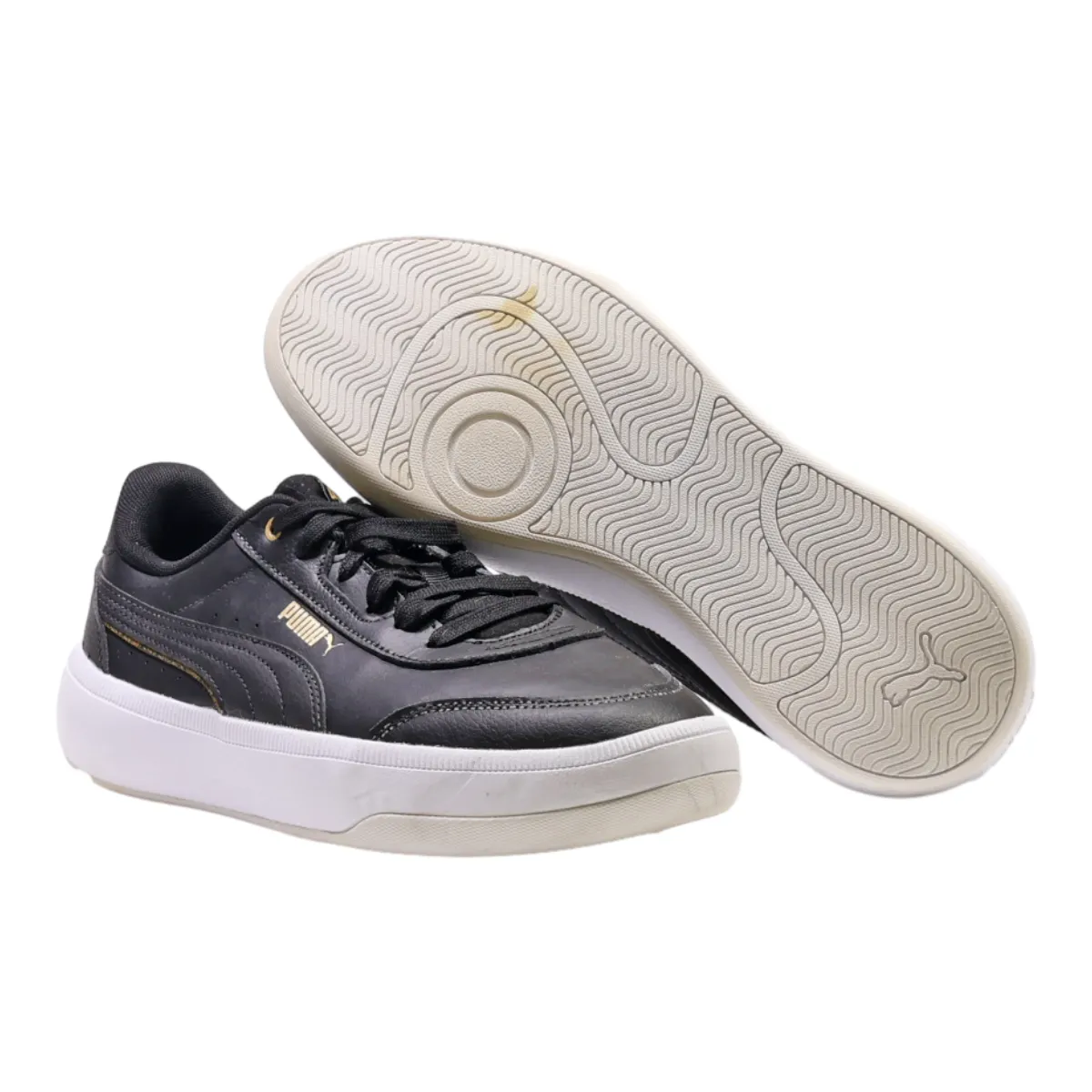 PUMA Sneaker Trainers Black Leather Womens UK 8