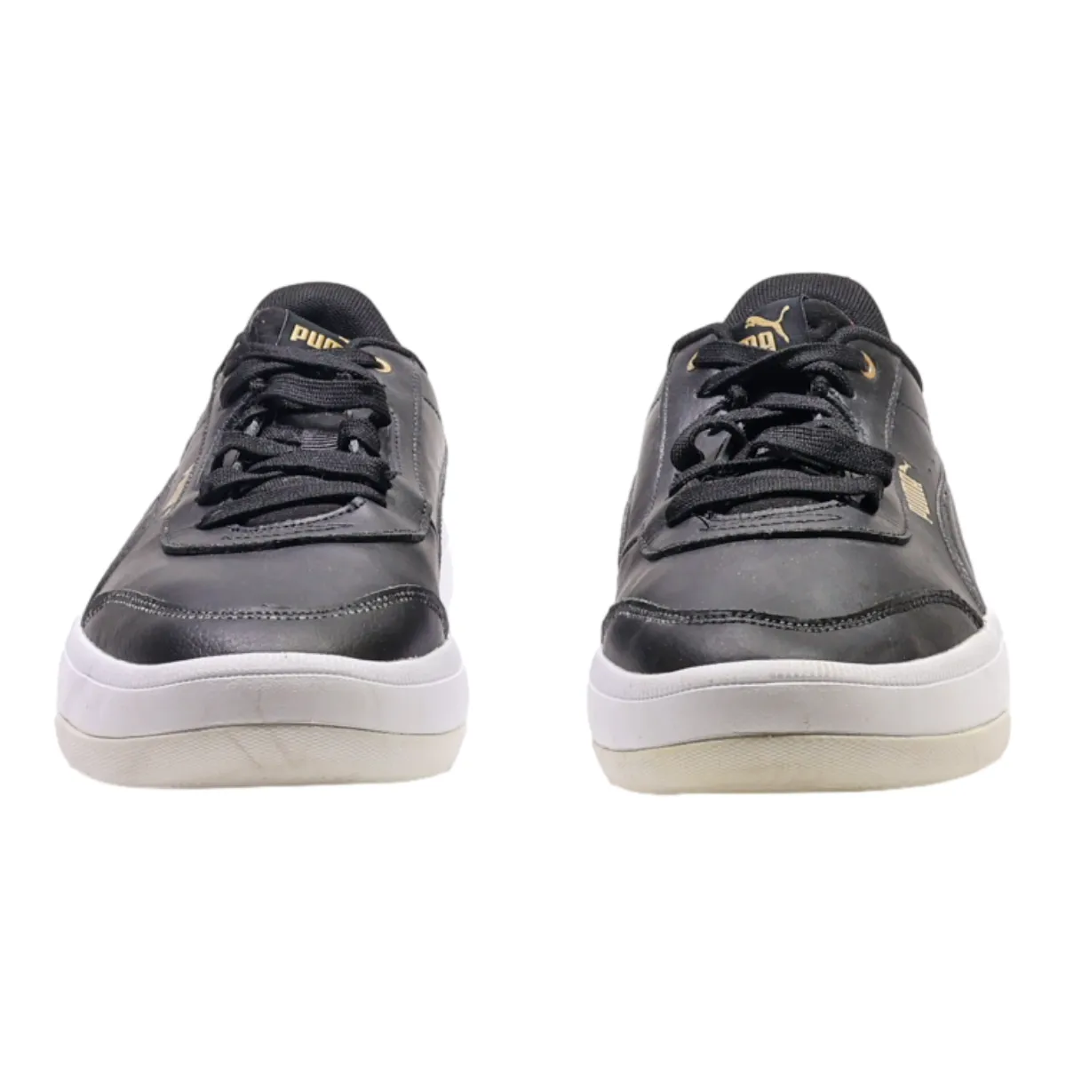 PUMA Sneaker Trainers Black Leather Womens UK 8