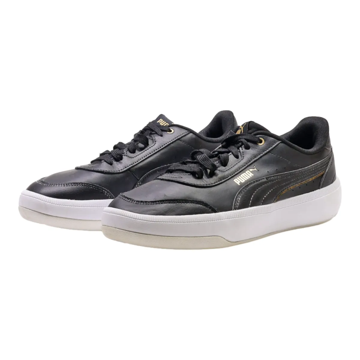 PUMA Sneaker Trainers Black Leather Womens UK 8
