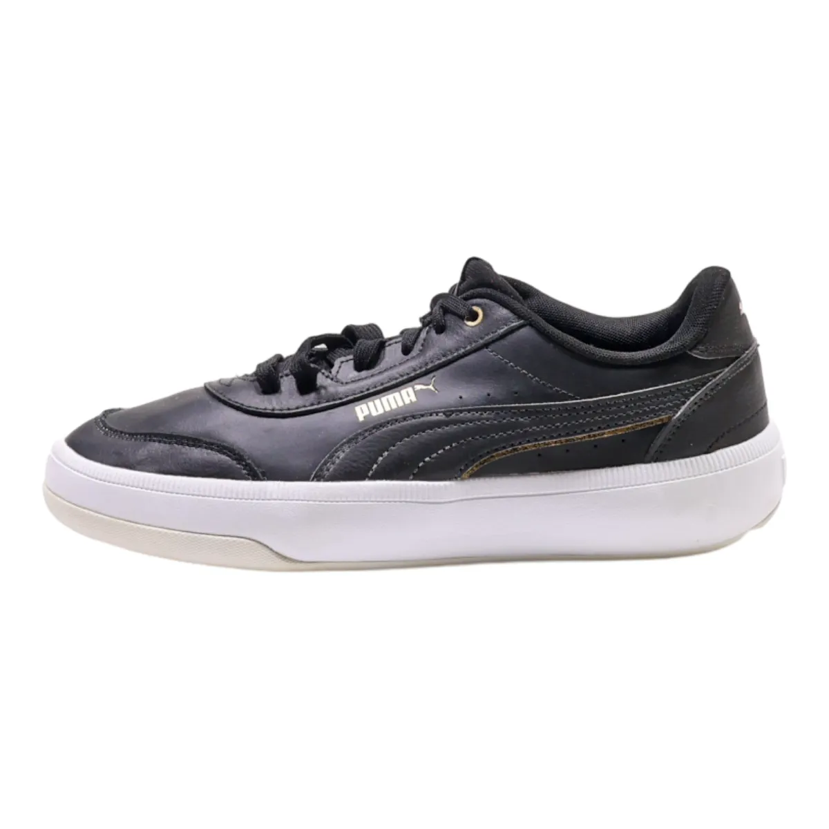 PUMA Sneaker Trainers Black Leather Womens UK 8