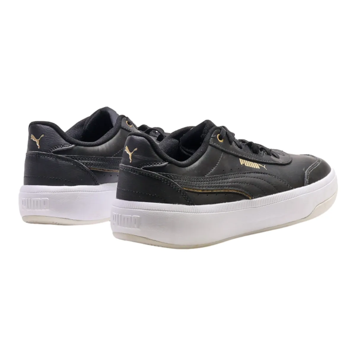PUMA Sneaker Trainers Black Leather Womens UK 8