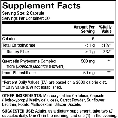 Quercetin and Pterostilbene Advanced 60 caps by Dr. Mercola