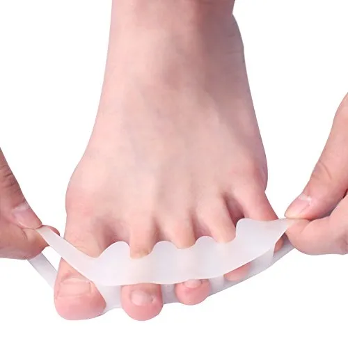 Silicone Toe Separators for Men & Women - Gel Toes Spacers & Stretcher for Pedicure Yoga Running Ballet Bunion Pain Relief