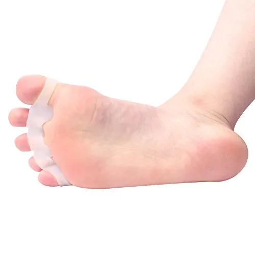 Silicone Toe Separators for Men & Women - Gel Toes Spacers & Stretcher for Pedicure Yoga Running Ballet Bunion Pain Relief