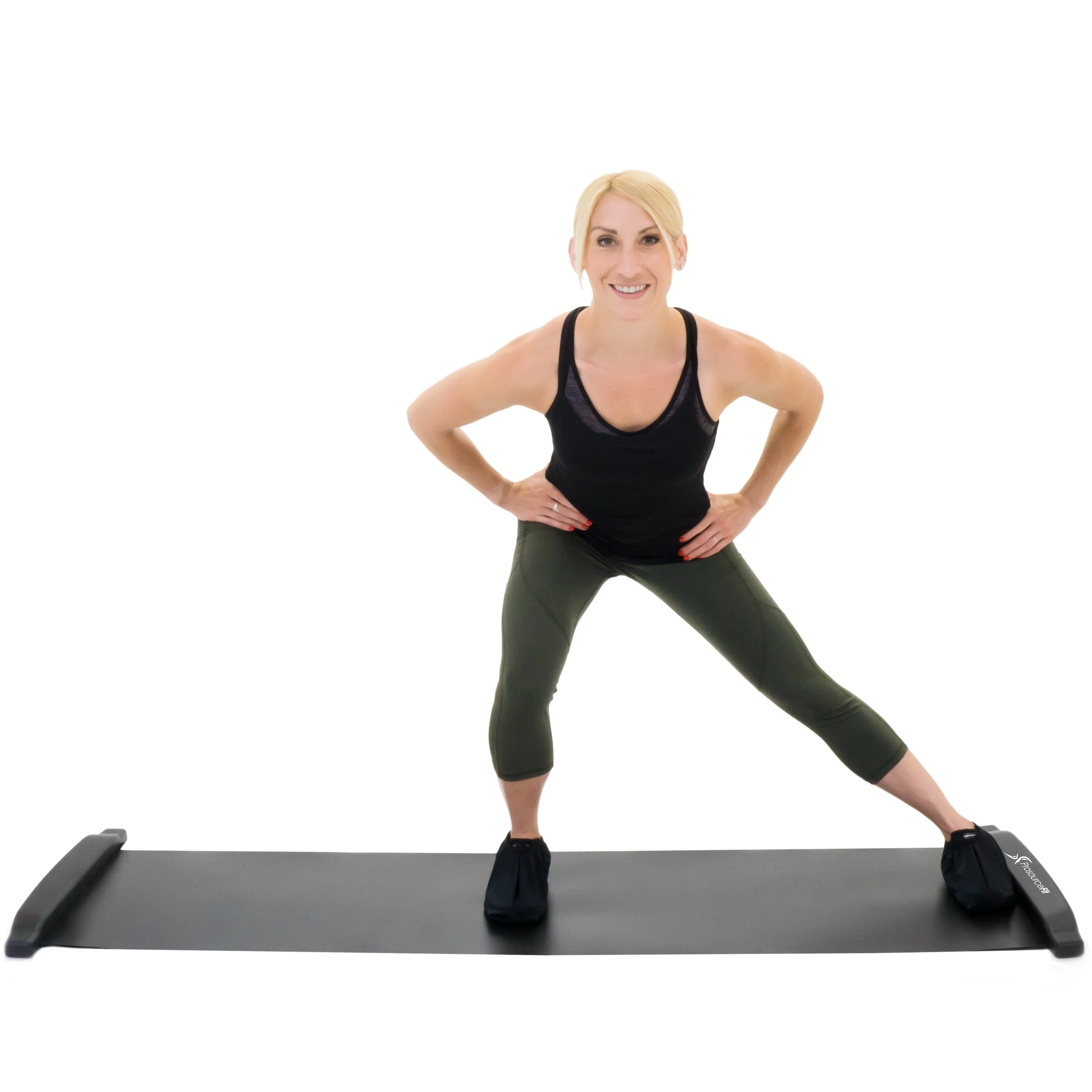 Slide Board Mat 6-ft with Booties & Carrying Bag for Exercise