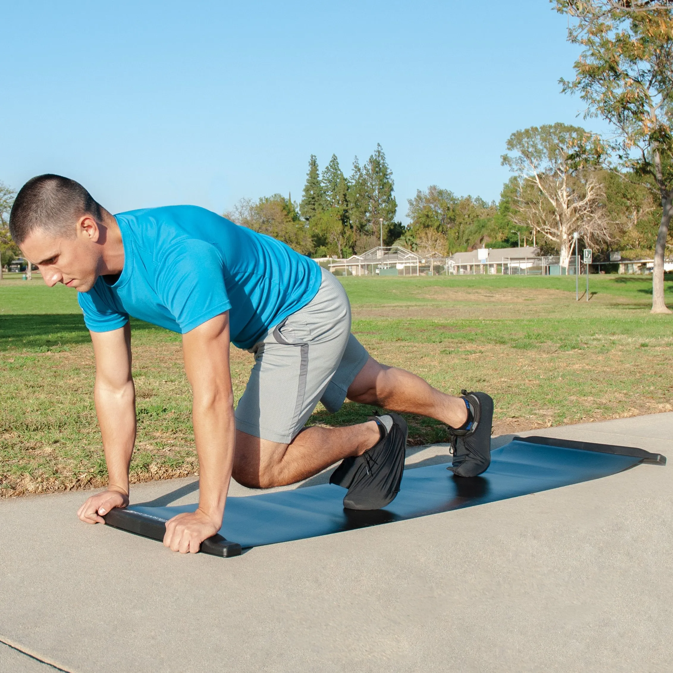 Slide Board Mat 6-ft with Booties & Carrying Bag for Exercise