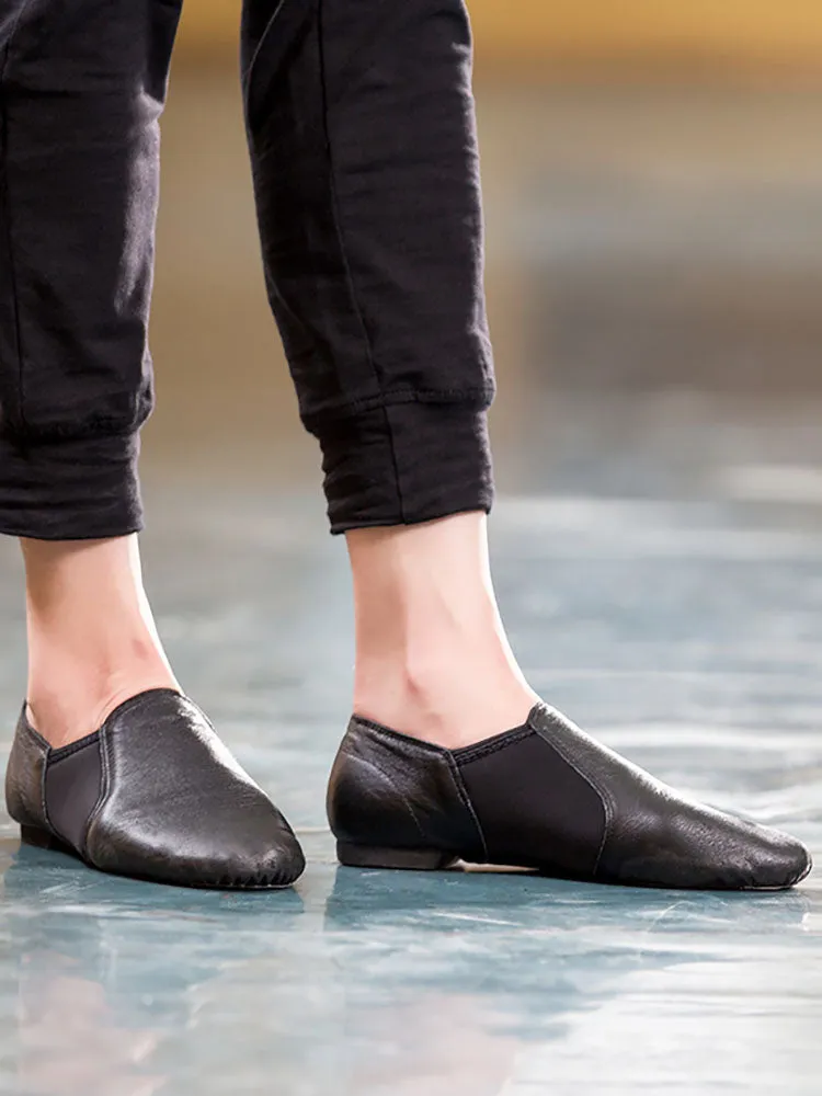 Soft Sole Leather Elastic Cloth Exercise Low Heel Ballet Shoes