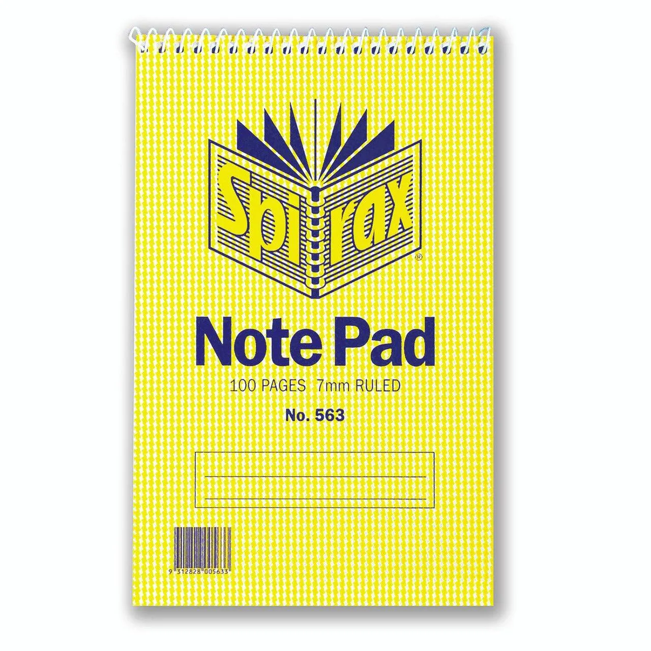 Spirax 563 Reporters Notebook Spiral Bound Top Open 100 Page 200x127mm 20 Pack
