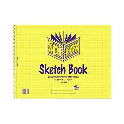 Spirax 579 Sketch Book Side Open 16 Page 272 X 360Mm