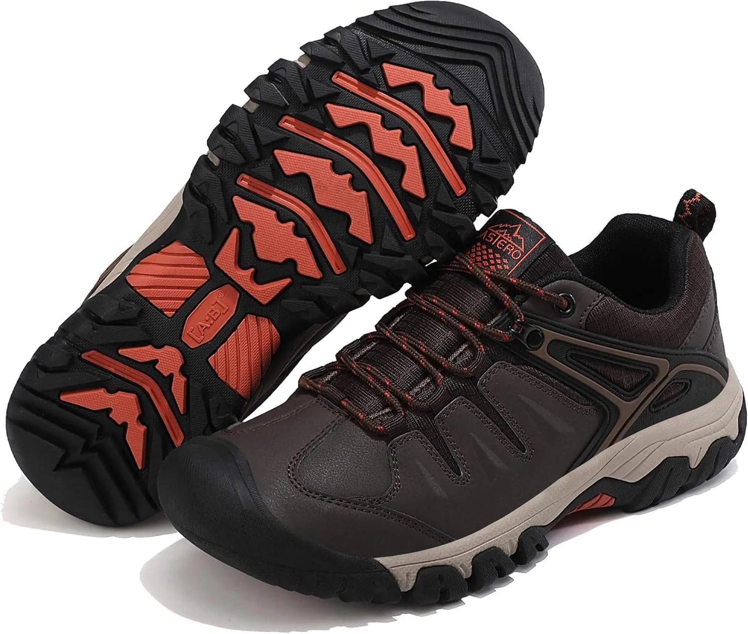 TARELO Men'S Hiking Shoes Non-Slip Lightweight Outdoors Walking Shoes Dark Brown