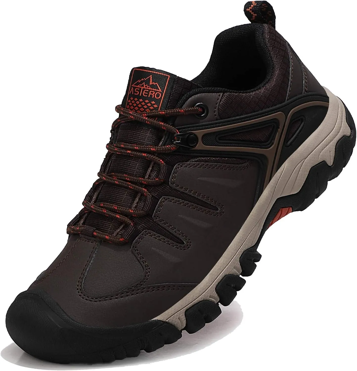 TARELO Men'S Hiking Shoes Non-Slip Lightweight Outdoors Walking Shoes Dark Brown