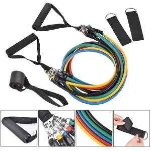 TheLAShop Resistance Tube Set with Handles Anchor 5-Stack Tubes(10-100lbs) TheLAShop Resistance Tube Set with Handles Anchor 5-Stack Tubes(10-100lbs)