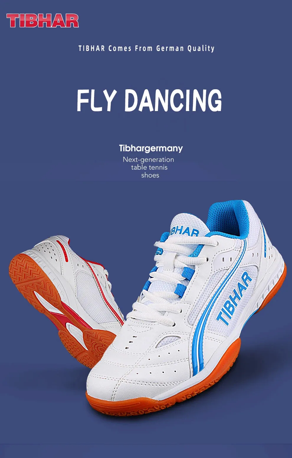 TIBHAR Table Tennis Shoes with Original Box Classics Style Men Women Sport Sneakers Tennis Shoes Ping Pong Sneakers Fly