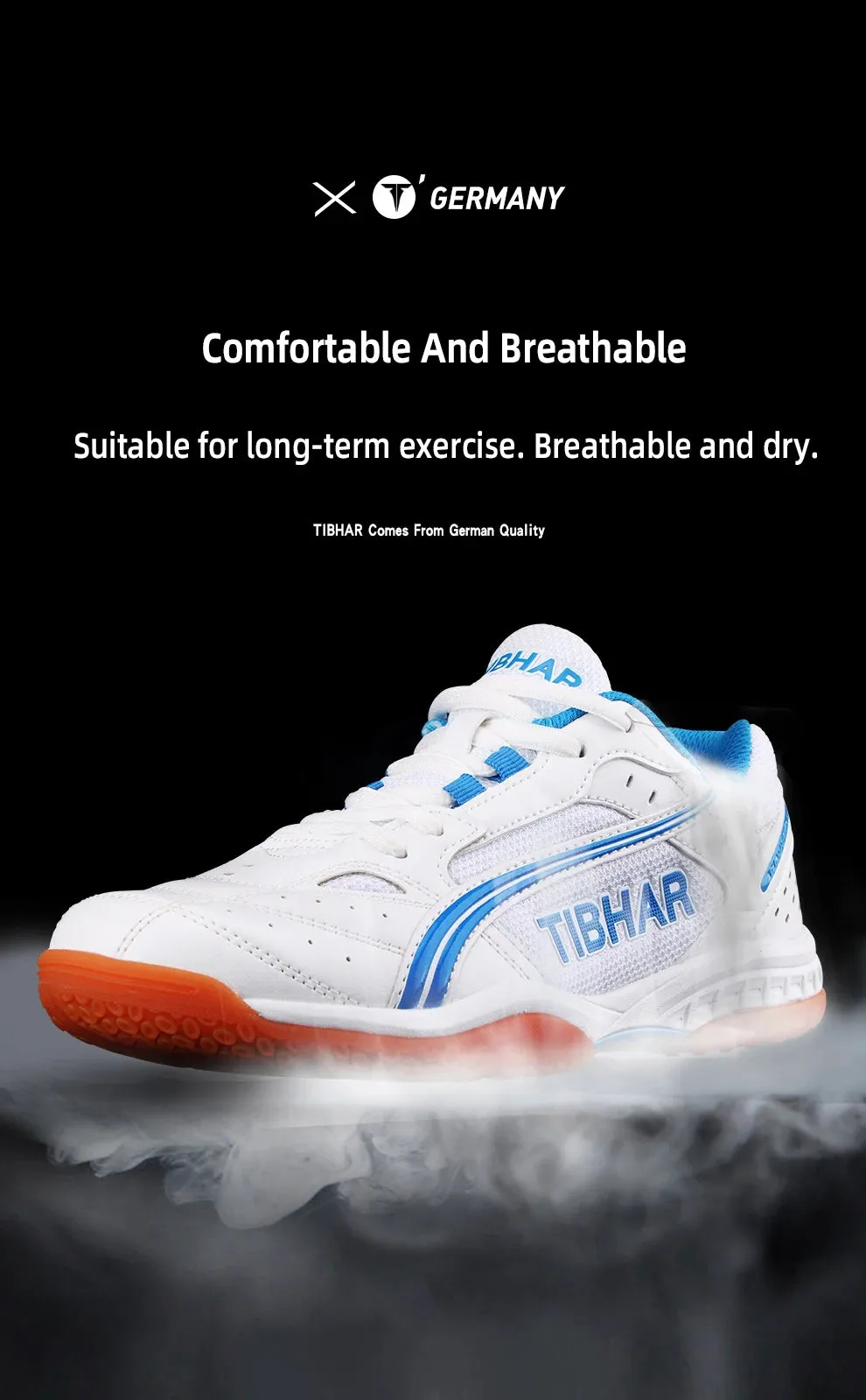 TIBHAR Table Tennis Shoes with Original Box Classics Style Men Women Sport Sneakers Tennis Shoes Ping Pong Sneakers Fly