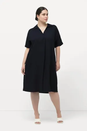 Ulla Popken Collared Navy Dress Ulla Popken Collared Navy Dress